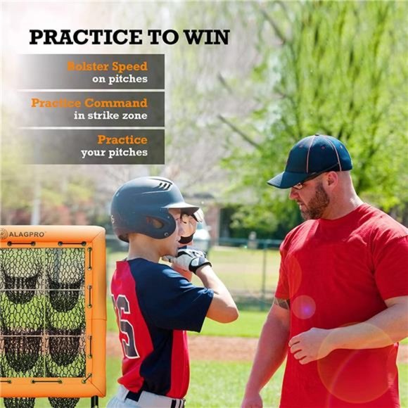 9 Hole Pitching Net with Strike Zone for Baseball & Softball Pitchers - Picture 5 of 6